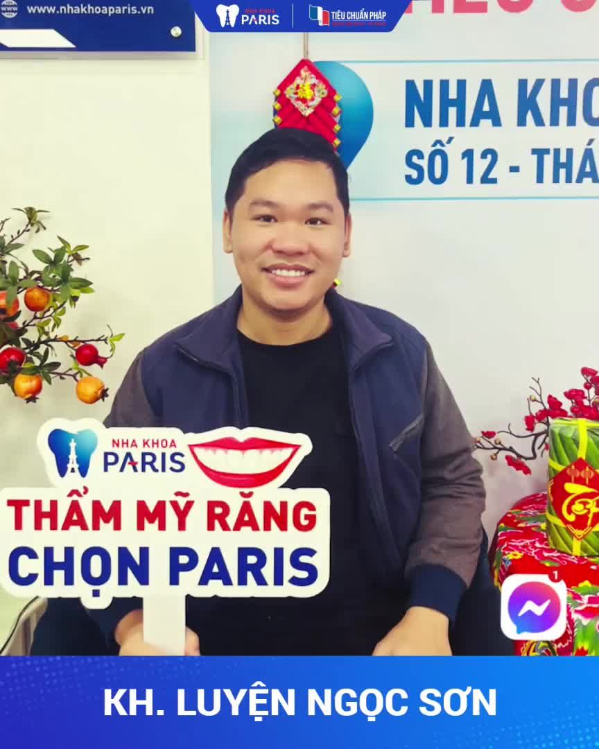 Kết quả sau 2 buổi bọc răng sứ tại Nha khoa Paris, anh Sơn