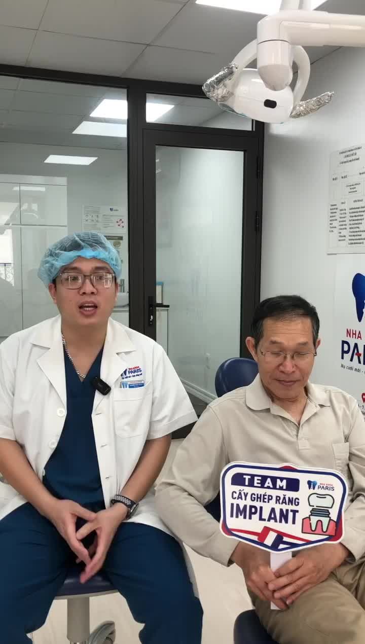 CẢM NHẬN CỦA KHÁCH HÀNG 71 TUỔI SAU KHI CẤY 2 TRỤ DENTIUM VÀ GHÉP 0,25cc Xương