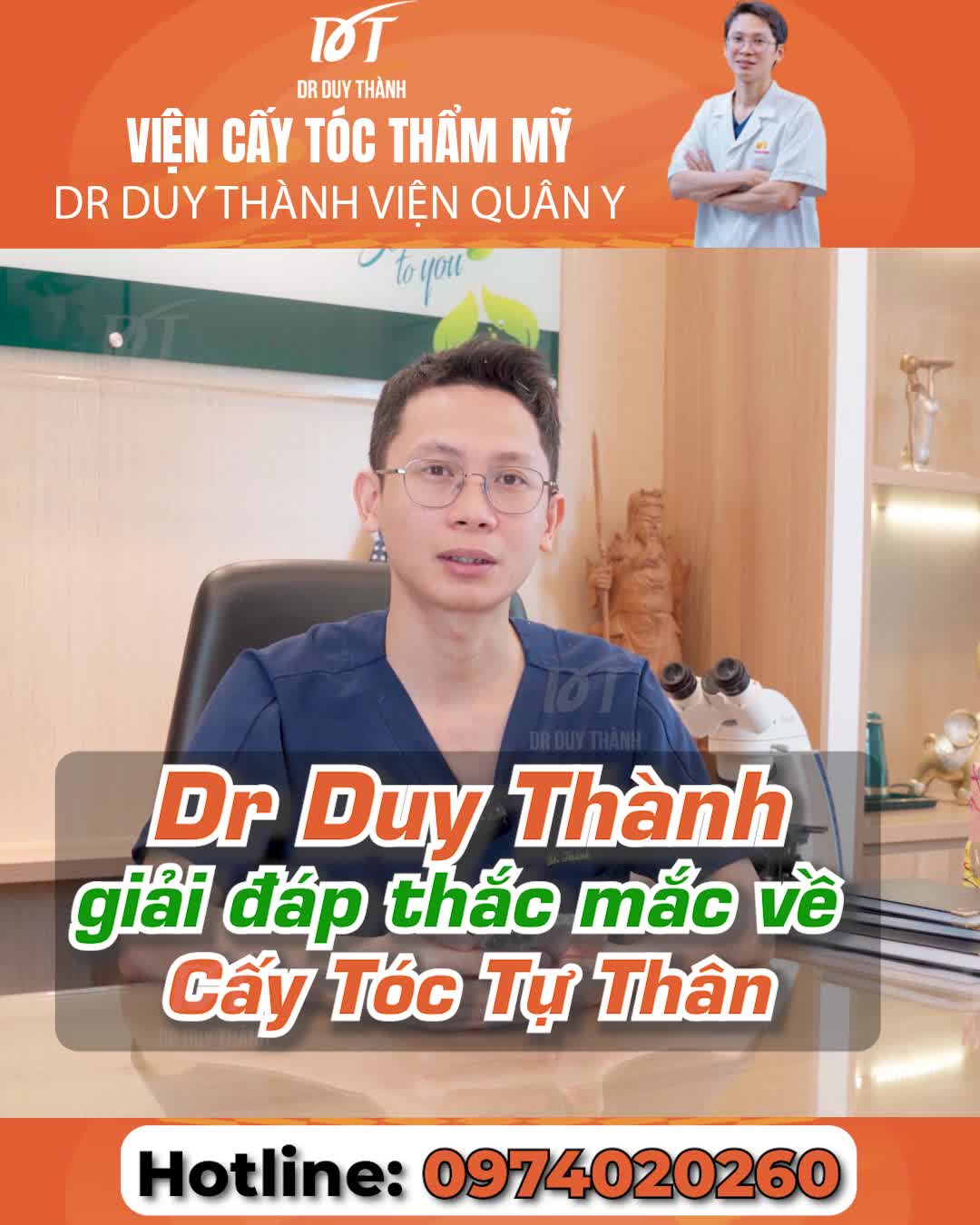 Những câu hỏi thường gặp về cấy tóc tự thân - Dr Duy Thành giải đáp