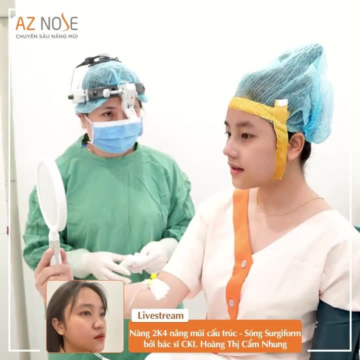 Khách hàng 2K4 "khác biệt hoàn toàn" sau khi nâng mũi cấu trúc sụn tai - sóng Surgiform.