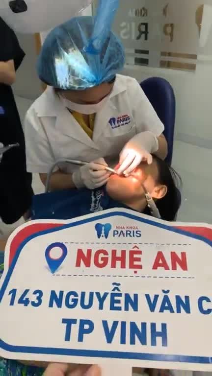 1 ca mài răng sứ Kim cương tại Nha Khoa Paris - Vinh