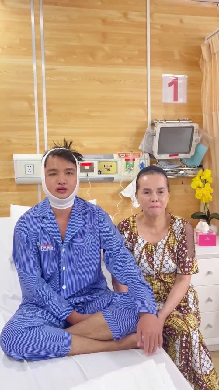 Kết quả phẫu thuật hàm hô móm sau 1 ngày của KH Huỳnh Vương Quốc Cường tại BV Răng hàm mặt Thẩm mỹ Paris