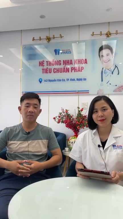 KH sau 10 ngày phẫu thuật Implant tại Nha Khoa Paris - Vinh.
