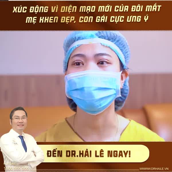 Đôi mắt sụp mí bẩm sinh đã "đeo đuổi" em gái suốt 25 năm qua, khiến em gái luôn luôn suy nghĩ, tự ti, ngại giao tiếp, "nói chuyện không dám nhìn thẳng vào ai..."