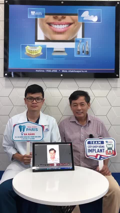 CẢM NHẬN SAU TRỒNG RĂNG IMPLANT ALL ON 6 ETK HÀM TRÊN 10 RĂNG SỨ CERCON HÀM DƯỚI