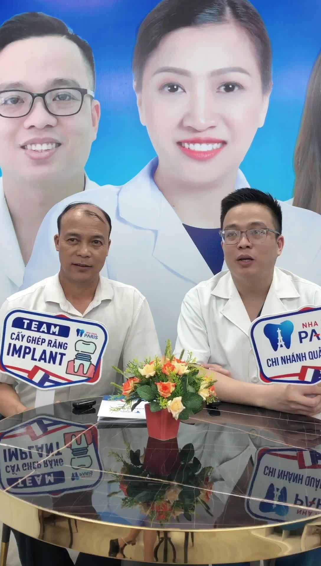 Cảm nhận của KH Nguyễn Văn Vui sau khi thực hiện cấy trụ và bọc răng sứ