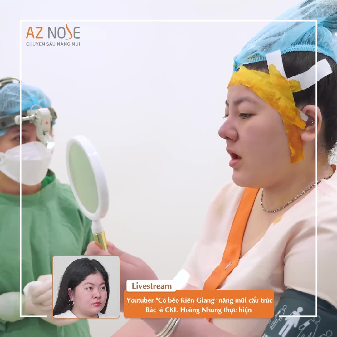 Youtuber Cô Béo Kiên Giang thay đổi hoàn toàn với dáng mũi mới - thực hiện bởi Bác sĩ CKI. Hoàng Nhung.