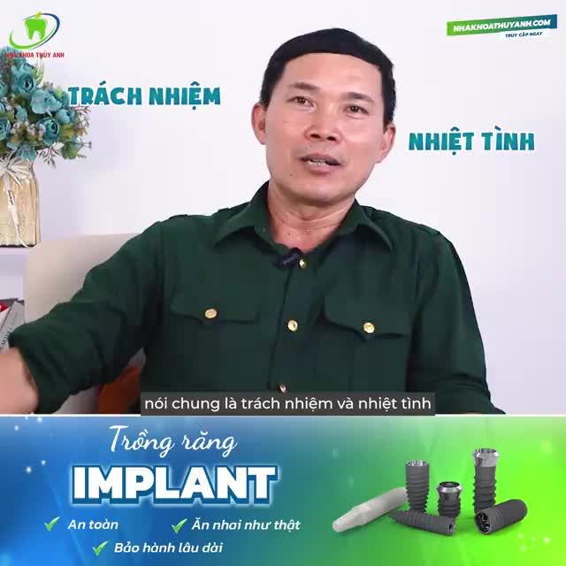 HOÀN THÀNH CẤY TRỤ IMPLANT CHO CHÚ THANH NHANH CHÓNG - AN TOÀN - KHÔNG ĐAU