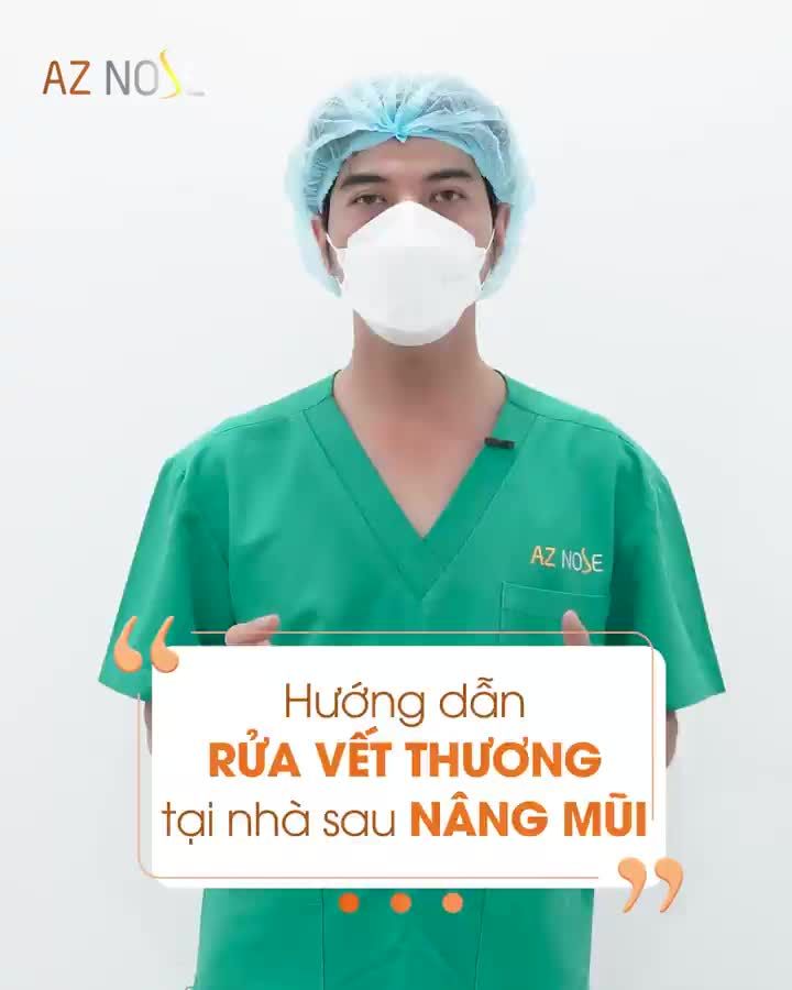 Hướng dẫn rửa vết thương tại nhà sau nâng mũi