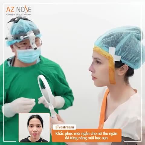 Bác sĩ CKI. Nguyễn Hoàng Nam khắc phục mũi l.ệch, đầu mũi ng.ắn cho nữ thu ngân từng nâng mũi bọc sụn