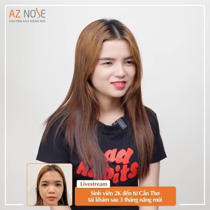 Nữ sinh viên 2K đến từ Cần Thơ ưng ý với dáng mũi mới sau 3 tháng phẫu thuật