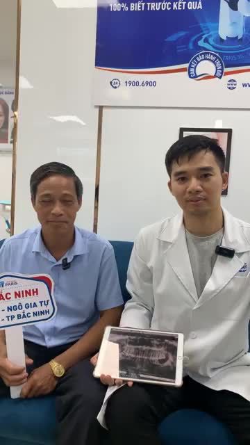 Cảm nhận của khách hàng Quang Minh sinh năm 1967 đến từ Quế Võ - Bắc Ninh sau khi cấy 1 trụ Implant Dentium Hàn Quốc Cao Cấp cùng Bác Sĩ Hải Nam tại Nha Khoa Paris Bắc Ninh