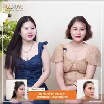 Hai chị em đến từ Long An tái khám sau 15 ngày nâng mũi