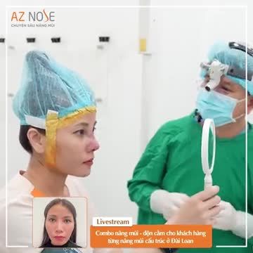 Bác sĩ CKI. Nguyễn Hoàng Nam thực hiện combo mũi - cằm cho khách hàng 8X từng nâng mũi cấu trúc tại Đài Loan