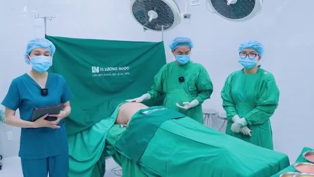 Tình trạng vùng bụng sau 2 giờ thực hiện hút mỡ tạo dáng thẩm mỹ bởi Ekip Bác sĩ Lương Ngọc