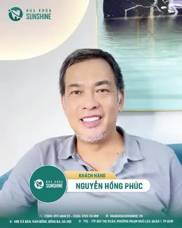 “Ngày trước chú răng bị xấu không dám cười, giờ làm răng xong nên cười hoài luôn…” – Chia sẻ từ chú Nguyễn Hồng Phúc sau 1 tháng làm răng sứ tại Nha khoa Thẩm mỹ Sunshine.
