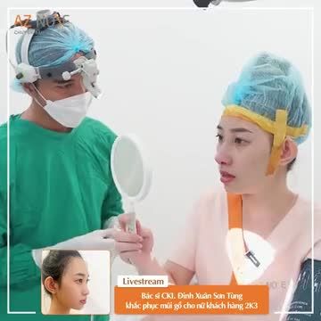 Khắc phục mũi gồ cho khách hàng 2K3. Bác sĩ CKI. Đinh Xuân Sơn Tùng thực hiện.