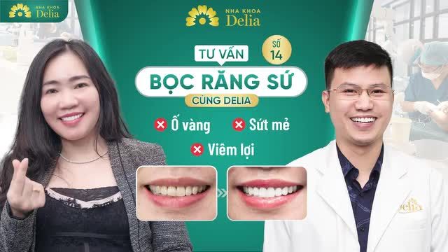 Chị Vũ Thị Thắm từ Hải Phòng lên Hà Nội để thăm khám bọc răng sứ thẩm mỹ tại nha khoa Delia.