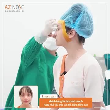 Bác sĩ CKI. Hoàng Nhung nâng mũi cấu trúc, dáng Sline cao cho khách hàng 9X làm kinh doanh.