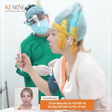 Bác sĩ CKI. Nguyễn Hoàng Nam tái tạo dáng mũi cho khách hàng đã nâng mũi nhân tạo hơn 20 năm.