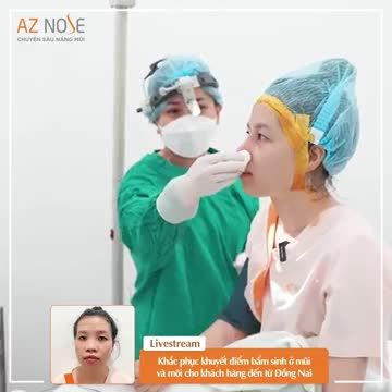 Bác sĩ CKI. Hoàng Nhung khắc phục kh.uyết điểm bẩm sinh ở mũi và môi cho khách hàng 9X làm kinh doanh đến từ Đồng Nai.