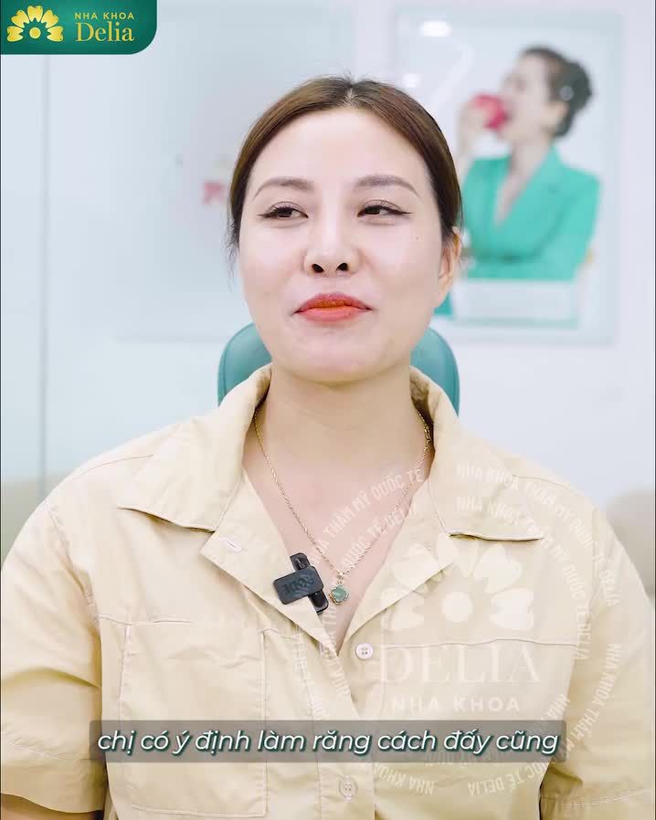Chỉ sau 2 buổi hẹn đến Delia, chị Lệ đã có nụ cười khoẻ đẹp như ý cùng trải nghiệm làm răng không đau chút nào