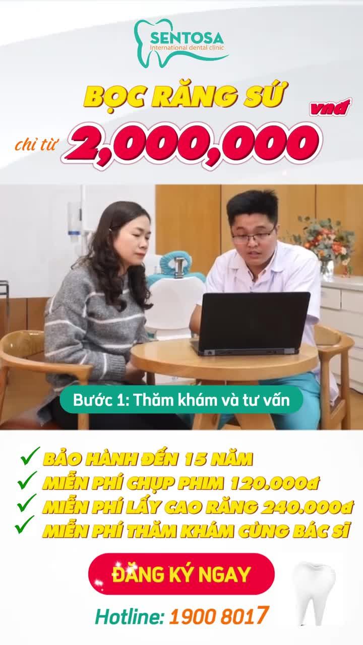 BỌC RĂNG SỨ  CAO CẤP TỪ 2.000.000Đ/RĂNG TẶNG GÓI LẤY CAO RĂNG 240.000Đ