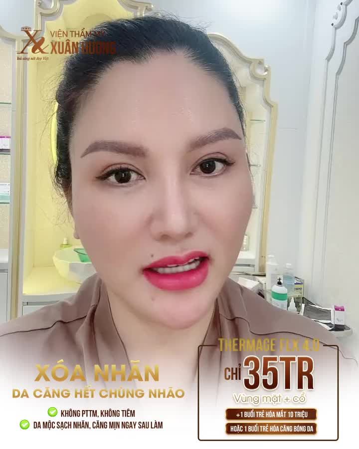 Đều đặn mỗi năm 2 lần, Xuân Hương thực hiện dịch vụ này để kích thích tăng sinh collagen cho làn da, giúp săn chắc, chống chảy xệ. Từ đó duy trì vẻ căng mịn và trẻ hóa cho vùng mặt và cổ.