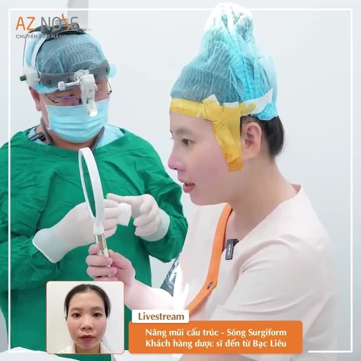 Khách hàng dược sĩ đến từ Bạc Liêu nâng mũi cấu trúc - sóng Surgiform