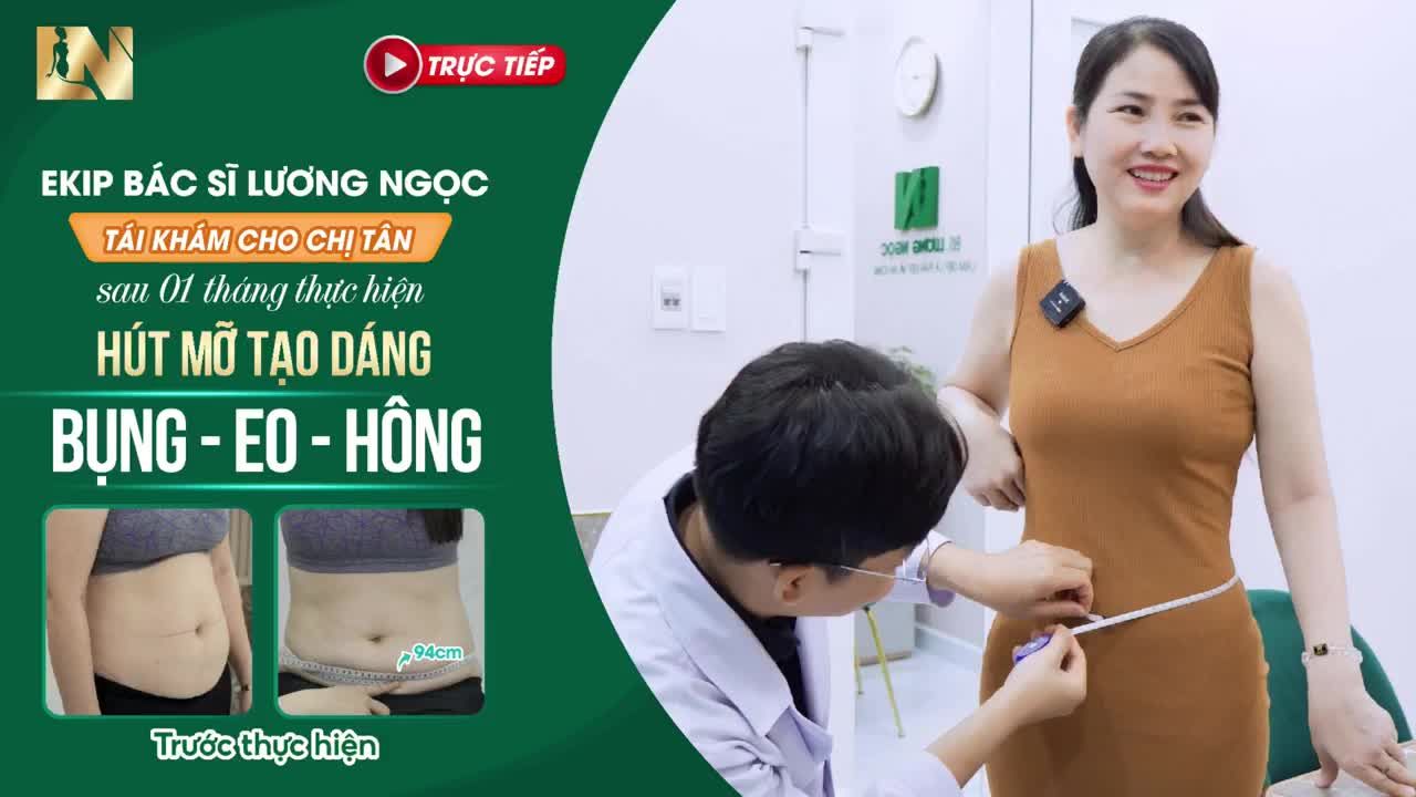 Cách đây 1 tháng, vùng bụng - eo - hông của chị trước khi thực hiện khá sồ sề, nhiều ngấn mỡ khiến chị tự ti trong công việc và cuộc sống.