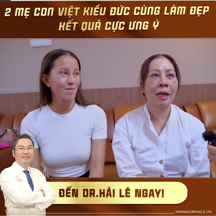 2 mẹ con Việt liều Đức cùng thẩm mỹ, nâng tầm làm đẹp chuẩn Á Đông