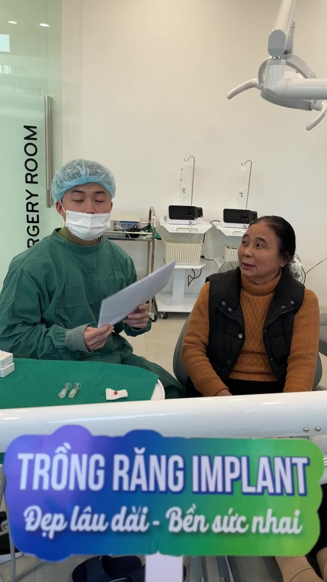 Cấy ghép 2 chân răng implant khôi phục răng số 34 và số 36 cho khách hàng tại Nha khoa Thùy Anh cơ sở Bắc Giang.