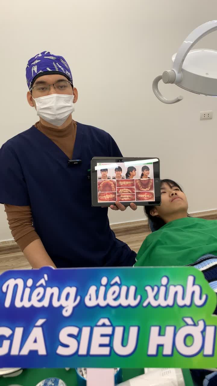 Kết quả sự thay đổi sau một thời gian chỉnh nha của bạn Hương Giang tại Nha khoa Thùy Anh