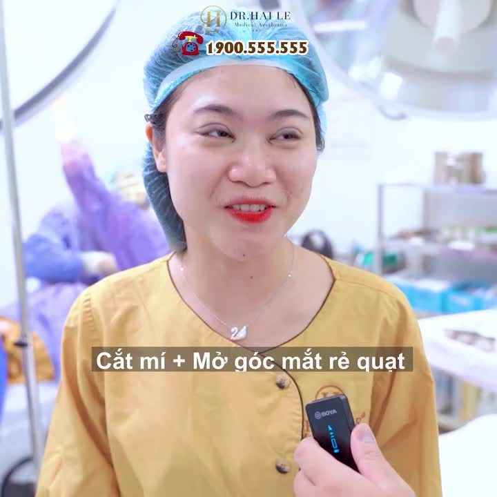Khách hàng cắt mí tại Dr Hải Lê