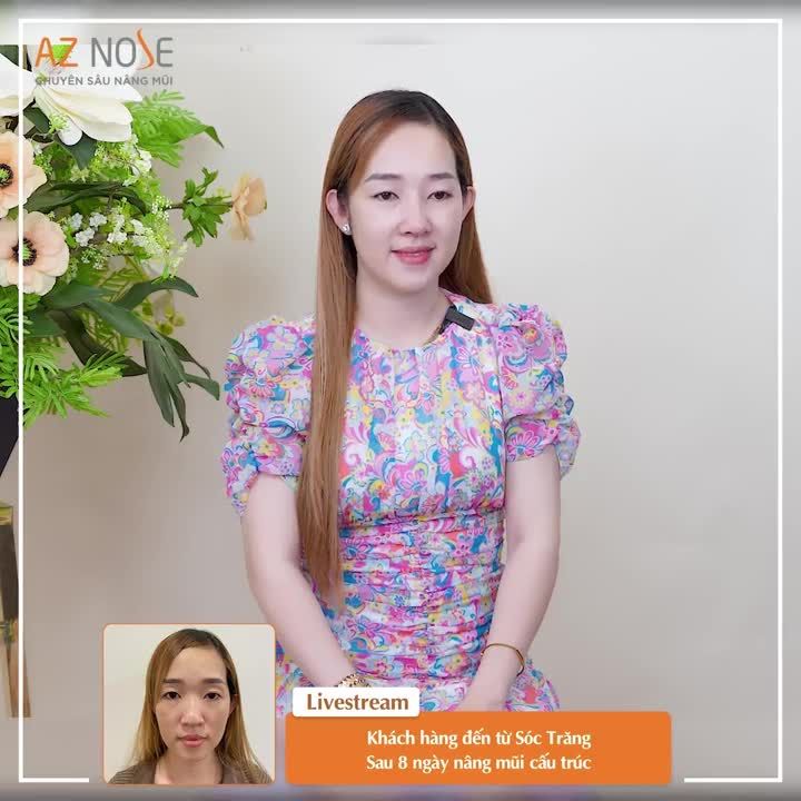 Khách hàng đến từ Sóc Trăng "tâm sự" sau khi cắt chỉ nâng mũi
