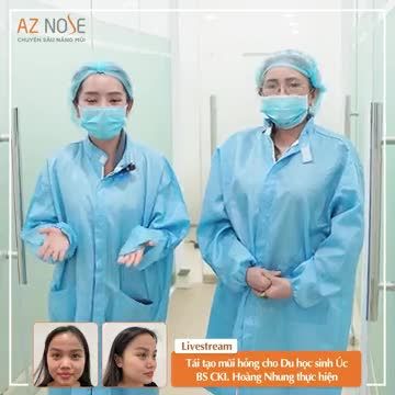 Du học sinh Úc sau khi được tái tạo mũi hỏng bởi BS CKI. Hoàng Nhung