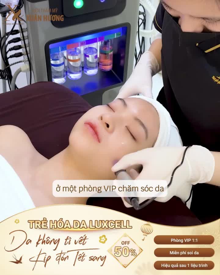HẾT THÂM SẠM, KHÔ RÁP DA ĐẸP KỊP TẾT VỚI LIỆU TRÌNH TRẺ HÓA DA LUXCELL