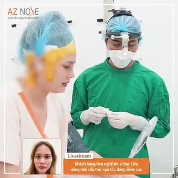 Khách hàng làm nghề tóc ở Bạc Liêu nâng mũi cấu trúc