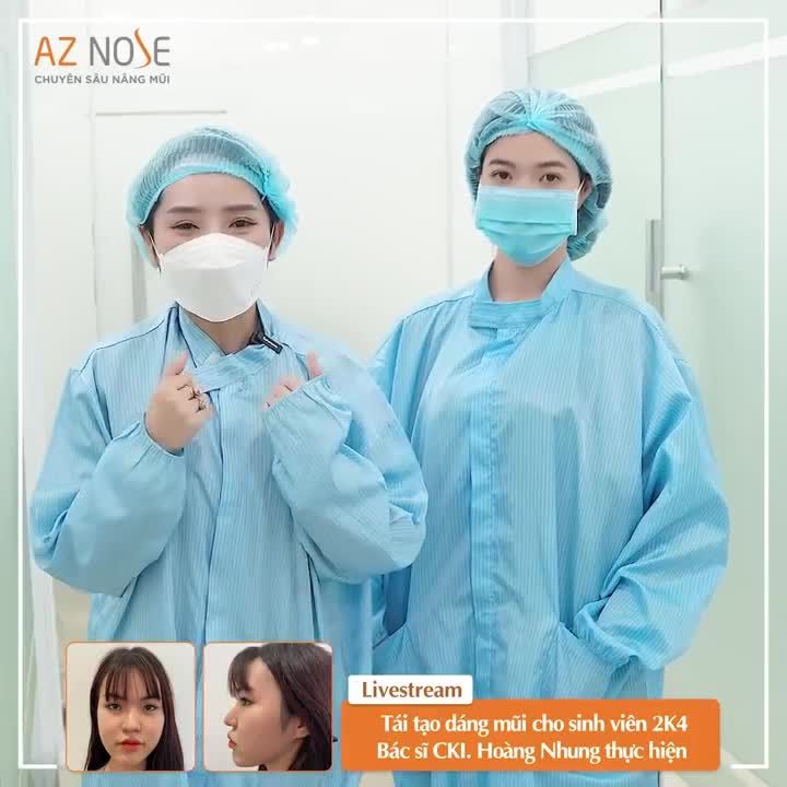 Tái tạo dáng mũi cho Sinh viên 2K4 - BS CKI. Hoàng Nhung thực hiện