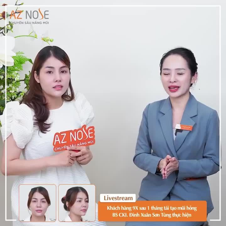 Nhân viên kinh doanh chia sẻ sau 1 tháng tái tạo mũi hỏng