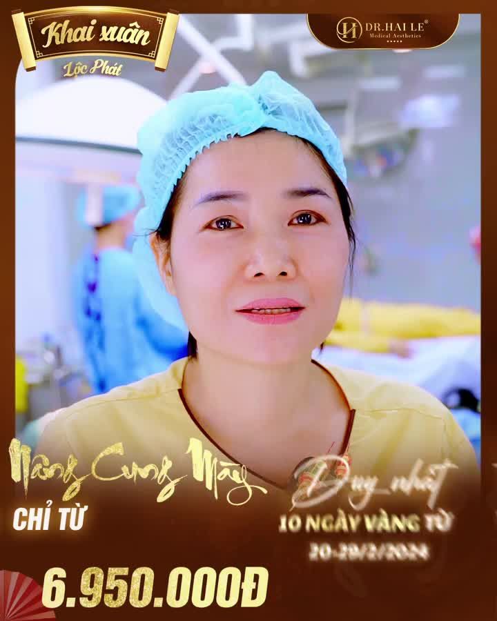 Khách hàng nâng cung mày tại Dr Hải Lê