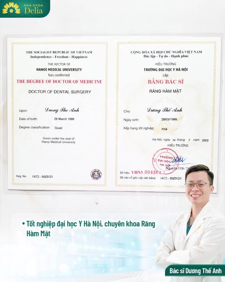 "Ở DELIA - BÁC SĨ NÀO LÀM RĂNG SỨ CHO BẠN