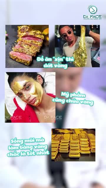 Nhà giàu muốn NÂNG MŨI BẰNG VÀNG được không?