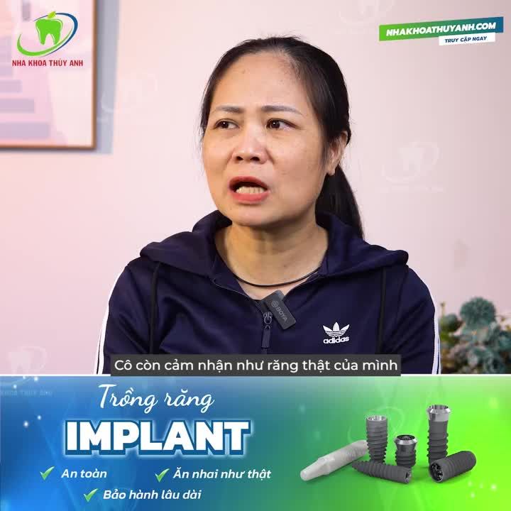 CHIA SẺ CHÂN THỰC CỦA CÔ YÊN SAU KHI TRỒNG RĂNG IMPLANT TẠI THÙY ANH