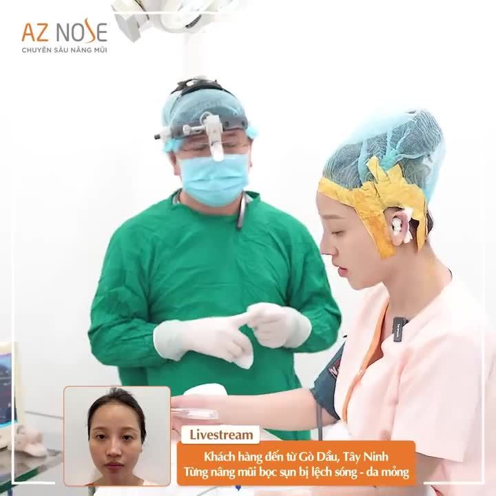 Nâng mũi cấu trúc, sóng Surgiform, bọc Megaderm.