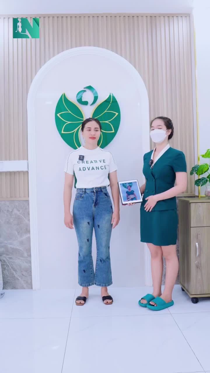 Clip bác sĩ tái khám cho chị H sau 3 tuần hút mỡ