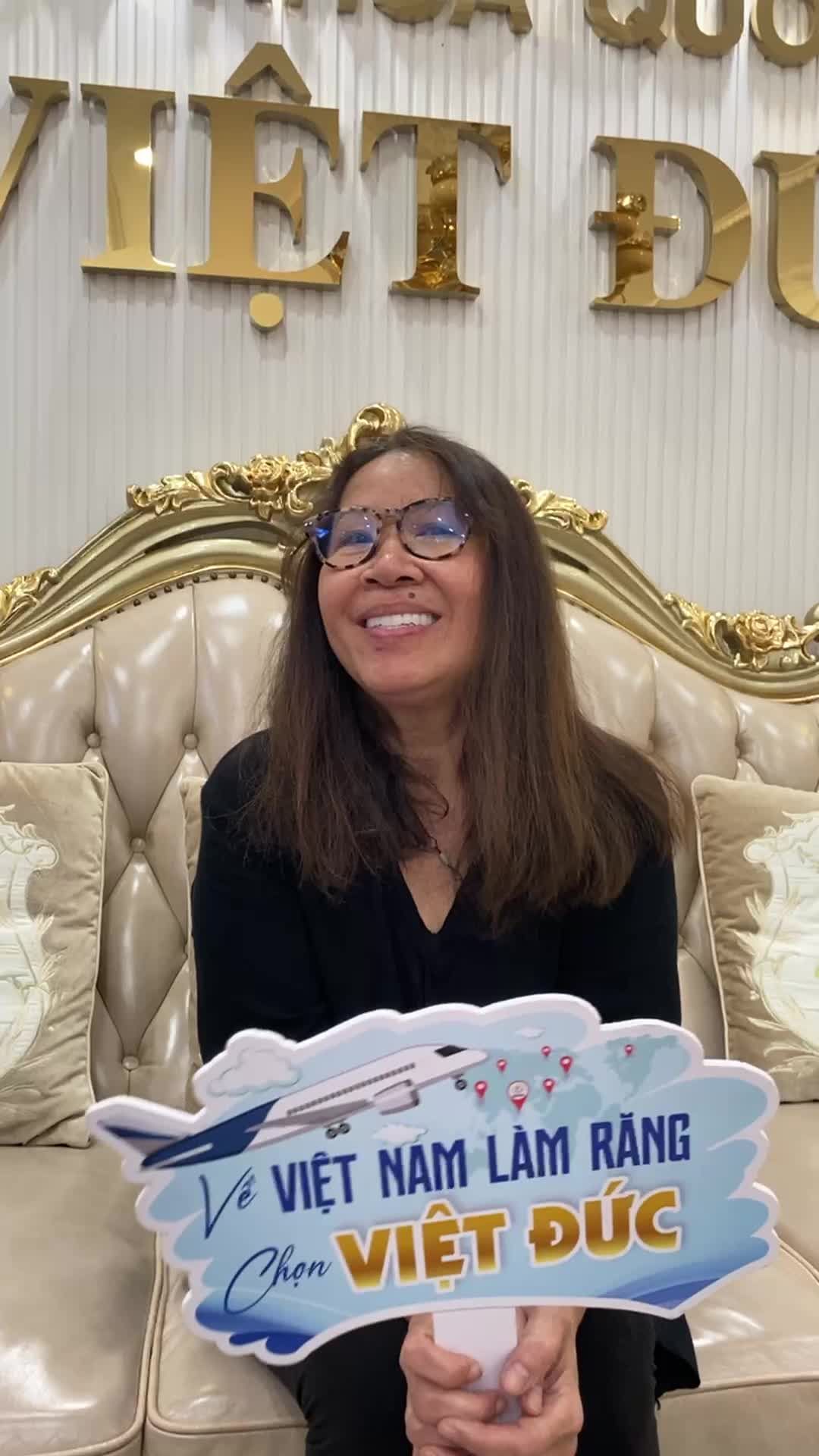 Chia sẻ về cảm nhận của cô Saberina Nguyen sau khi thực hiện gắn răng xong