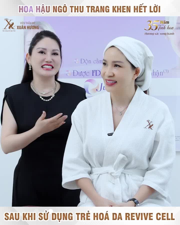 Hoa hậu Ngô Thu Trang mê mẩn công nghệ trẻ hóa Revive Cell
