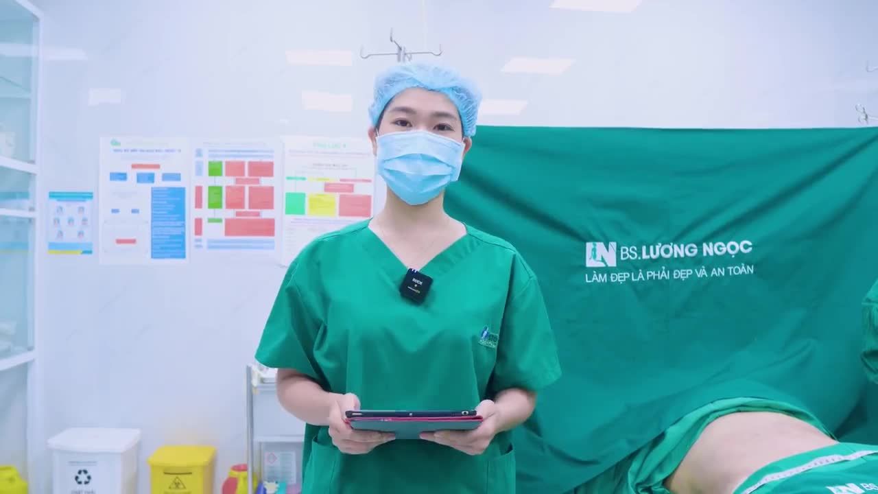Chị khách đã không ngại xa xôi mà đến thực hiện hút mỡ tạo dáng cùng EKIP Bác Sĩ Lương Ngọc