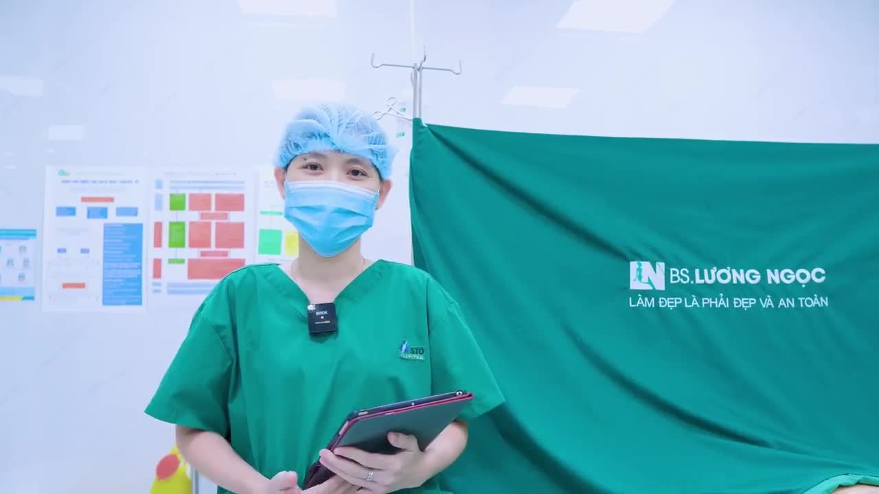 Tình trạng trước thực hiện: Số đo vùng bụng to nhất của chị là 97cm với độ dày mỡ 4 cm, mỡ bụng trước và 2 eo phình ra khiến chị chưa có đường cong thắt eo như mong muốn.